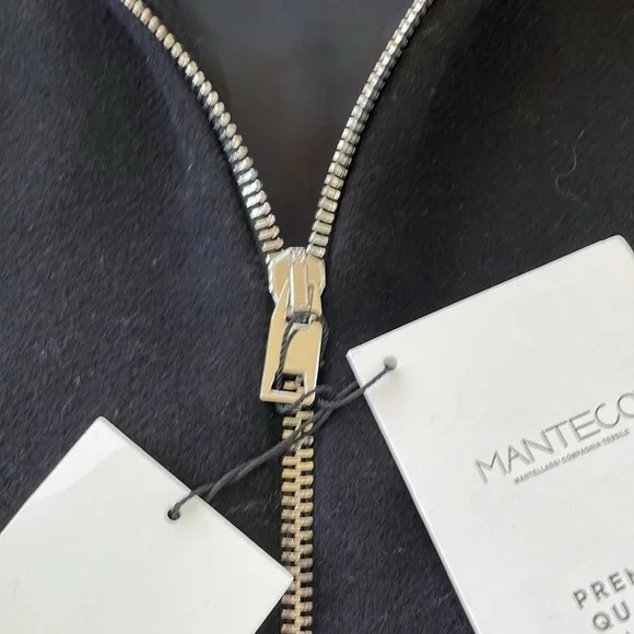 Zara Women’s Black Manteco Wool Bomber Zip Up Coat ZW Collection Medium NWT - Picture 5 of 14